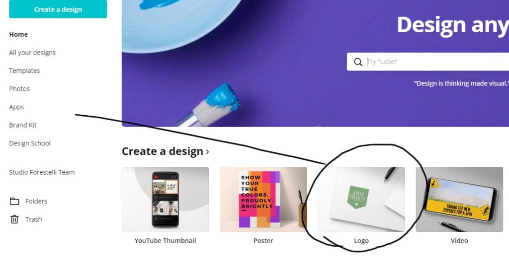 come creare un logo personalizzato online con canva