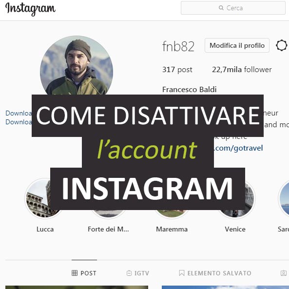 guida su Come disattivare account Instagram in modo temporaneo