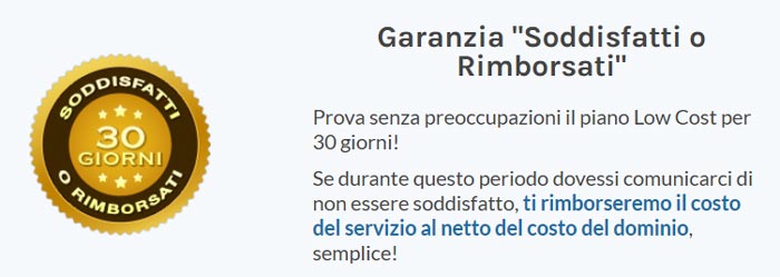   Garanzia di VHosting  