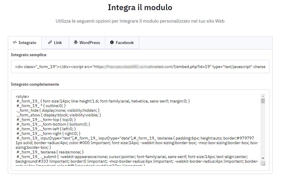 integrazione moduli