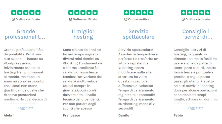 Opinioni e Recensioni VHosting