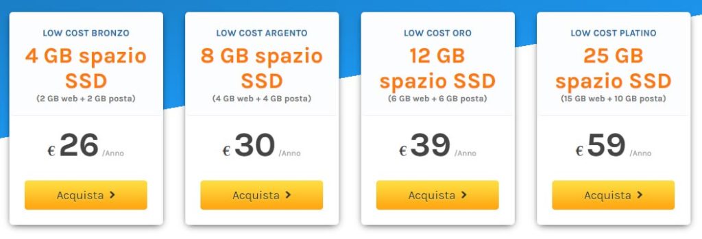 piani hosting low cost vhosting
