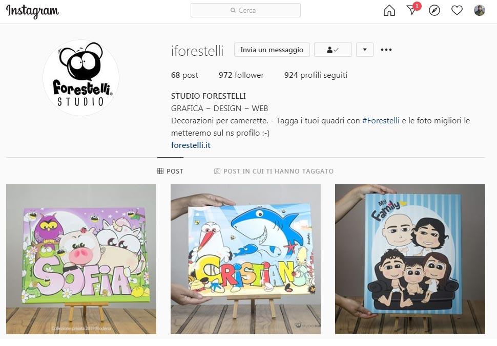 i quadri per bambini dello studio forestelli su instagram