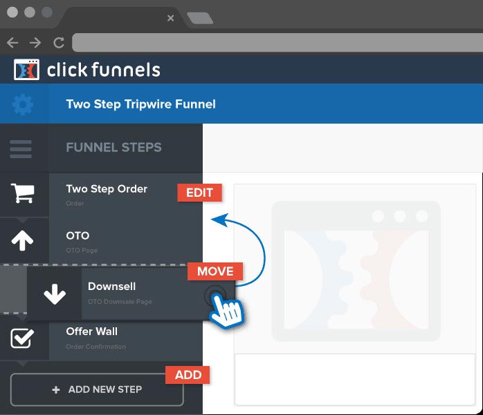 Come funziona l'editor di Clickfunnels