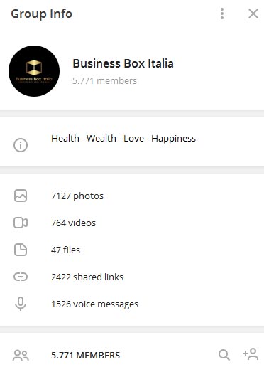 Assistenza e Community di business box italia su telegram