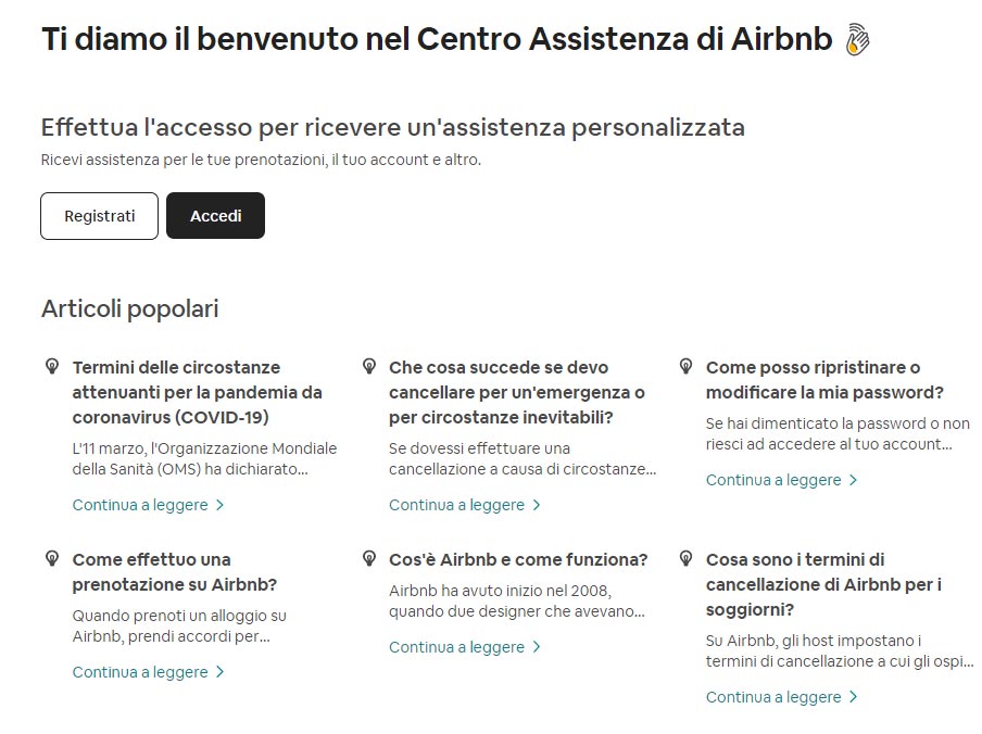 Airbnb numero di telefono (numero verde) contatti assistenza
