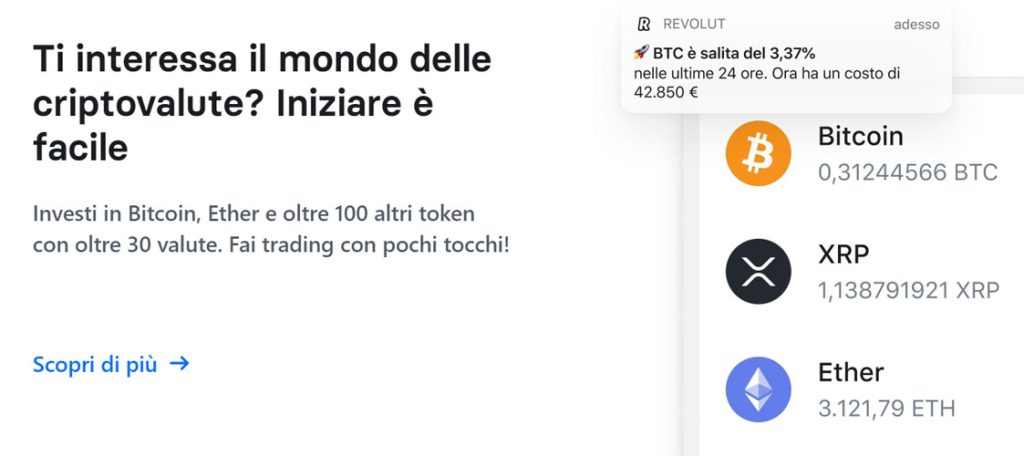 come comprare criptovalute in italia con revolut